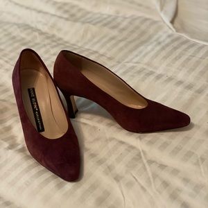 Dark purple suede Anne Klein Collection Italian